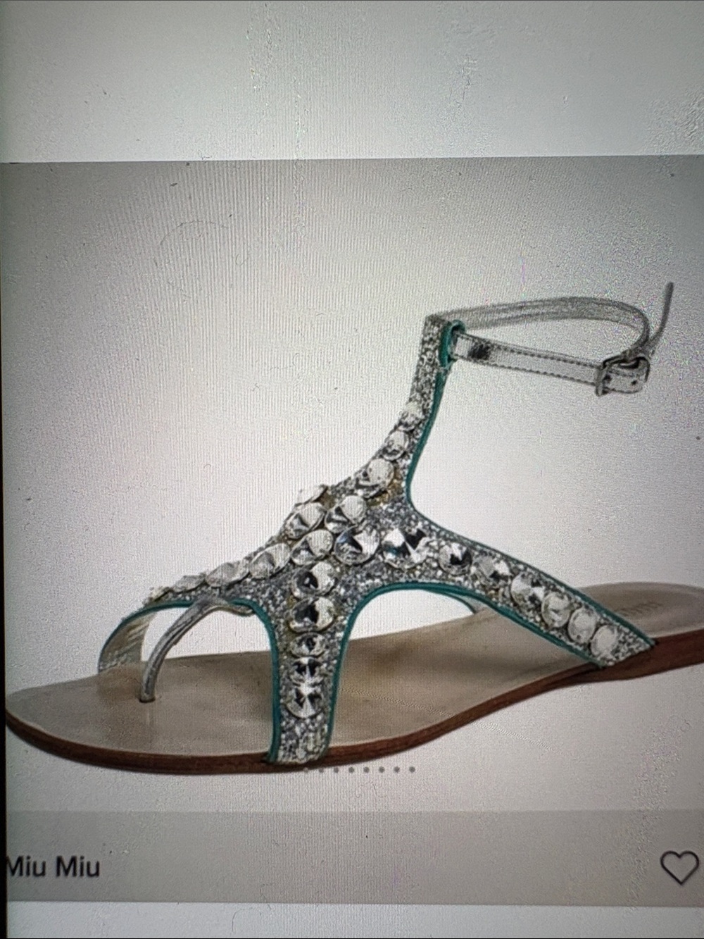 Miu Miu Crystal-Embellished Starfish Sandals